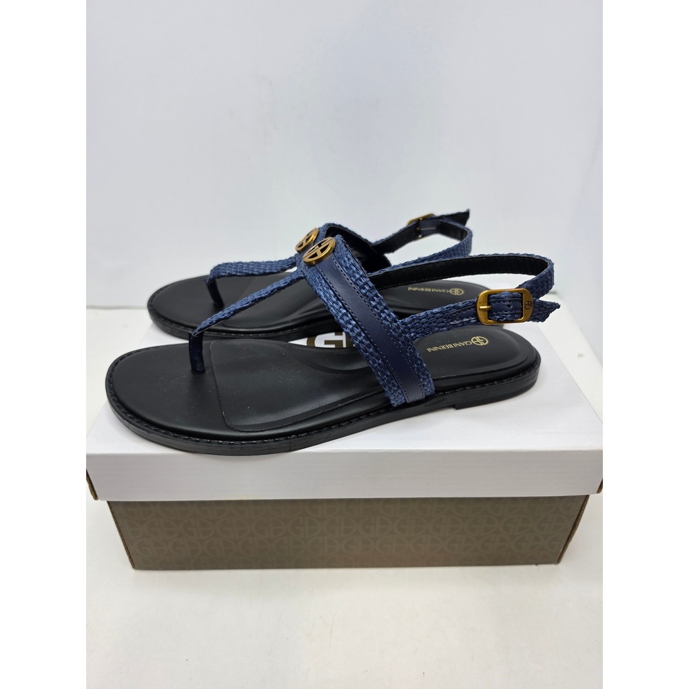 Giani Bernini Nayelli Sandal Royal Navy Blue Size 8 T Strap vacation casual